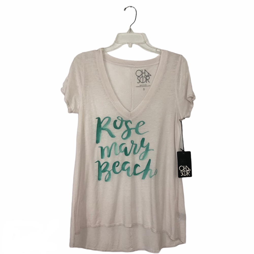 Chaser NWT Rose Mary Beach Graphic T-Shirt‎ S